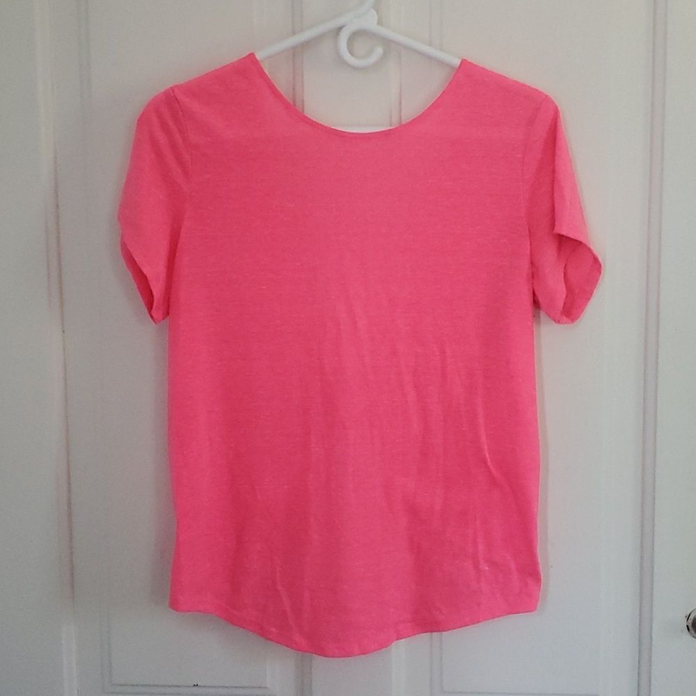JoyLab Pink Twist Back Tee - Picture 1 of 5